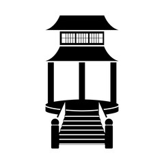 Traditional asian building icon