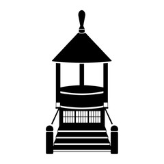 Traditional asian building icon