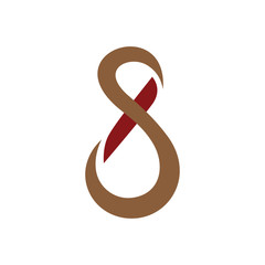 Eight number abstract logo icon vector