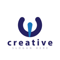 W Letter logo icon vector