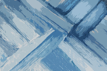 Background, abstraction. Smears brush in cold blue, white tones.