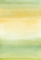 Yellow and light green hand painted background.