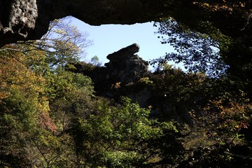 妙義山の大砲岩