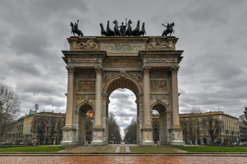 Fototapeta na wymiar Arc of Peace - Milan, Italy