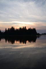 Astotin Lake at Sunset