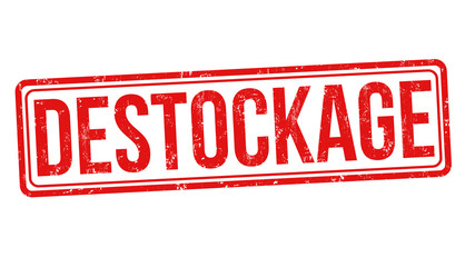 Destockage sign or stamp