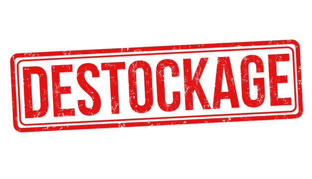 Destockage sign or stamp