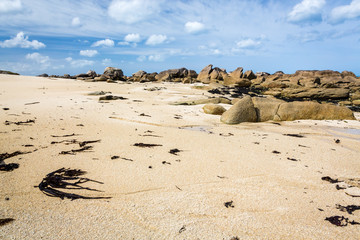 Brignogan-Plage near Pontusval lighthouse, Bretagne (Brittany), France