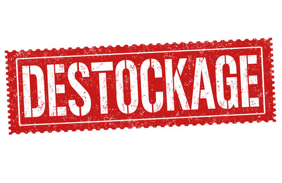 Destockage sign or stamp