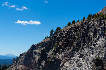 Fototapeta na wymiar Crater lake in Oregon, the deepest lake in North America