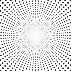 Colorful Pointing Circle Halftone Dots Background