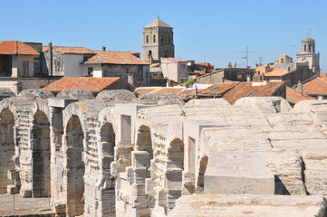 Anfiteatro romano en Arles, Francia.