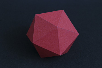 Regular polyhedron of twenty faces. Icosahedron - obrazy, fototapety, plakaty