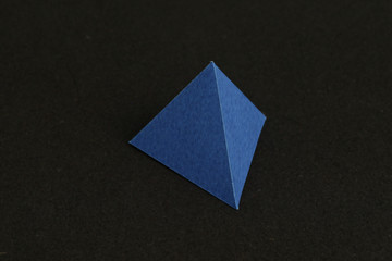 Regular polyhedron with four faces. Tetrahedron