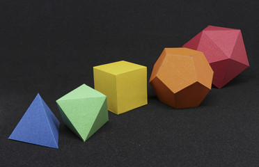 Regular polyhedra, also known as Platonic Solids