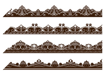 Vintage ornament seamless border