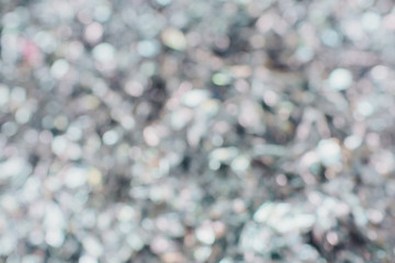 Small pieces crumpled aluminum foils focus on object