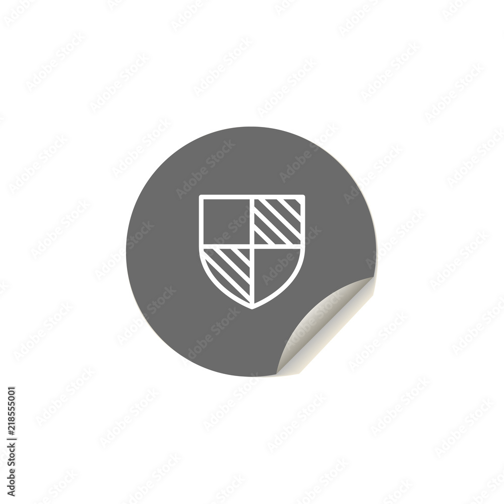 Poster shield icon. element of web icons for mobile concept and web apps. sticker style shield icon can be 