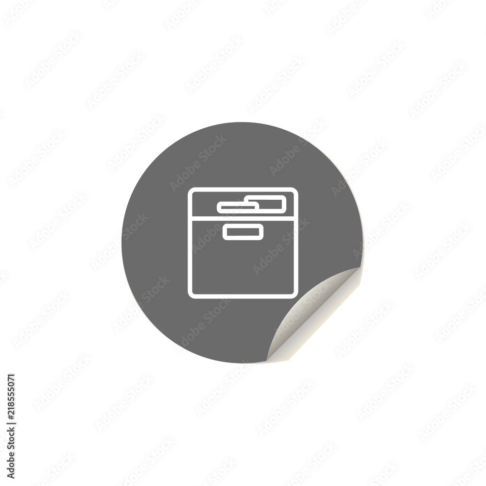 Aufkleber document shelf icon. element of web icons for mobile concept and web apps. sticker style document sh