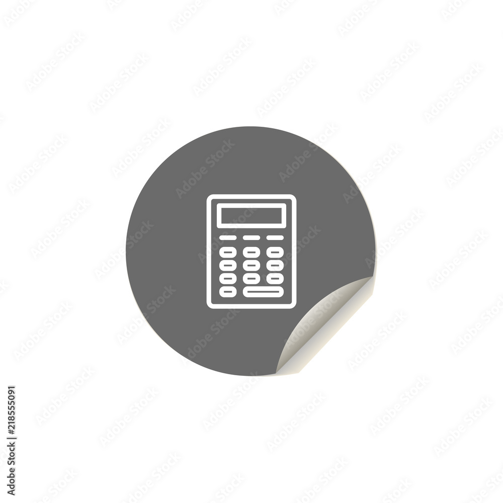 Poster calculator icon. element of web icons for mobile concept and web apps. sticker style calculator icon