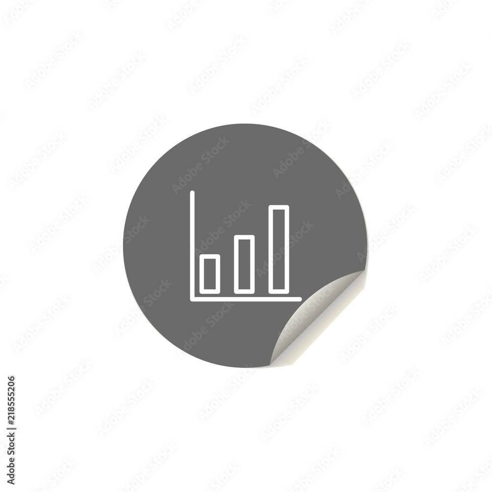 Poster growth chart icon. element of web icons for mobile concept and web apps. sticker style growth chart 