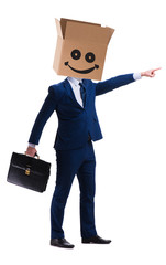Excited happy businessman in happiness concept