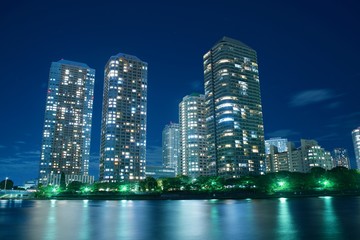 Fototapeta na wymiar RiverCity21 Tsukuda Tokyo 
