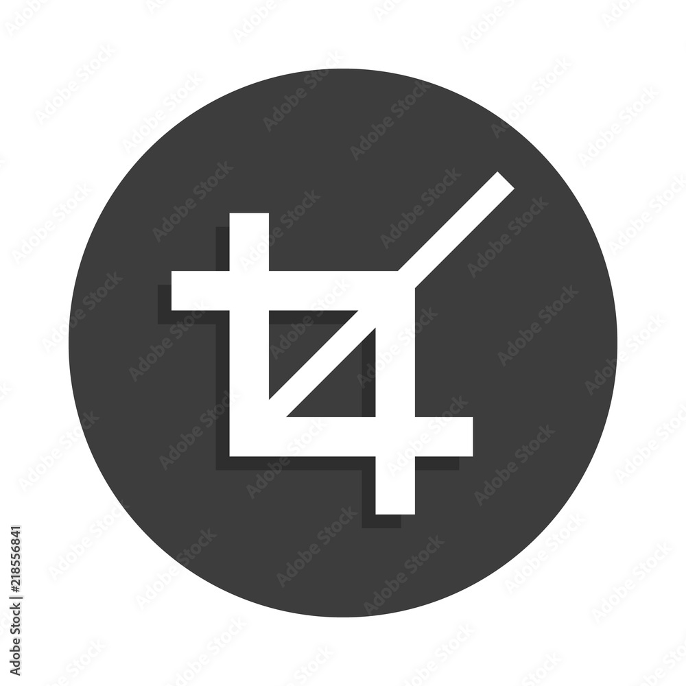 Poster zoom sign icon in badge style with shadow