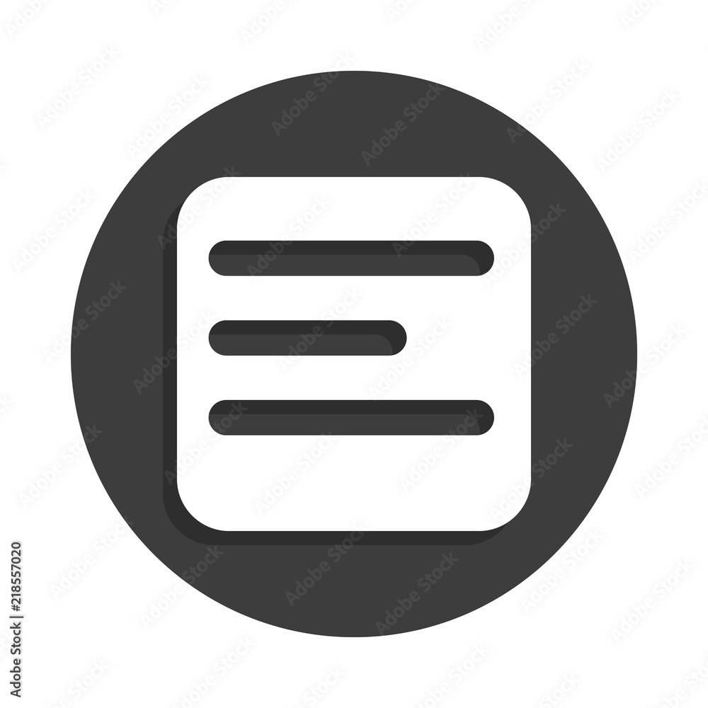 Poster entry icon in badge style with shadow