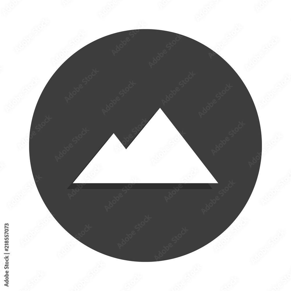 Poster pyramids icon in badge style with shadow