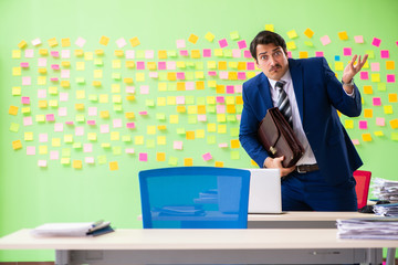 Businessman with many conflicting priorities   