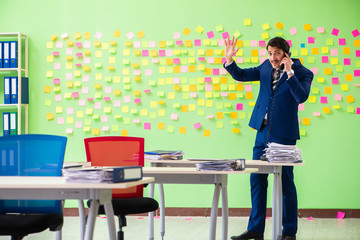 Businessman with many conflicting priorities   