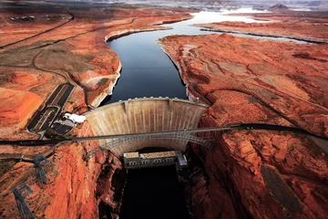 Peel and stick wall murals Office Glen Canyon dam - aerial view