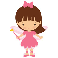 Garden fairy vector cartoon illustration