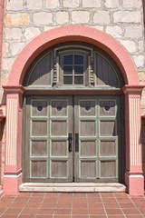 Front doors to the Santa Barbara Mission built in 1820