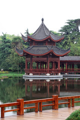 Fototapeta premium ancient Chinese traditional architectural landscape, south china