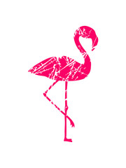 risse kratzer muster silhouette umriss flamingo clipart comic cartoon vogel pink süß niedlich