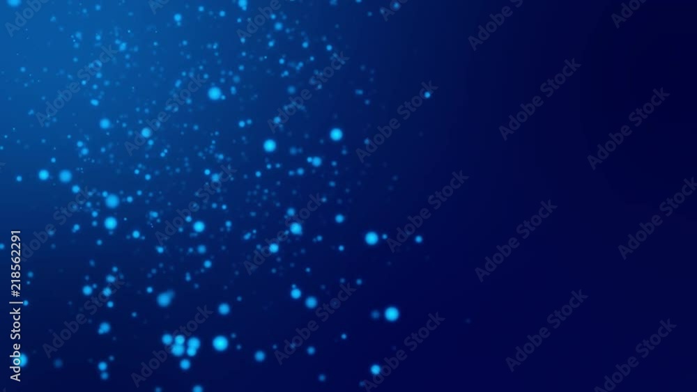 Poster bubble blue floatingflickering moving particle graphic animation background