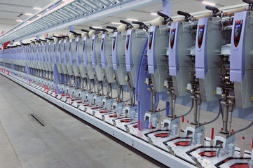 Machinery and equipment in a spinning production company