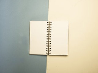 notebook paper on color vintage background