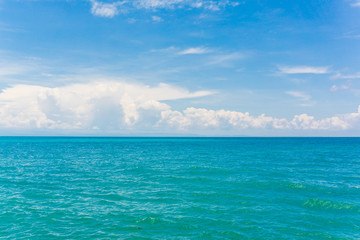 Blue sky with cloud in sea background