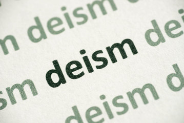 word deism printed on paper macro