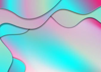 Abstract holographic soft gradient wavy background