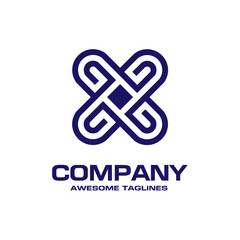 creative Letter X  Alphabetical Logo Design, Initial letter x  vector Concept