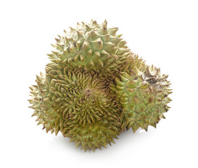 Mon Thong durian fruit isolated on white background
