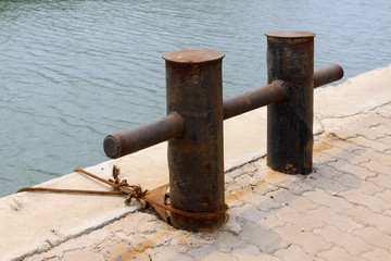 mooring pier in a corner