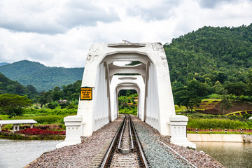 White bridge above Mae Tha river