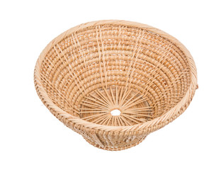 Fototapeta premium Wood basket wicker wooden in handmade 45 degree view
