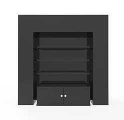 phone accessory display stand, retail display stand with hook for product , display stands isolated on white background. 3d illustration