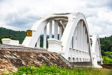 White bridge above Mae Tha river